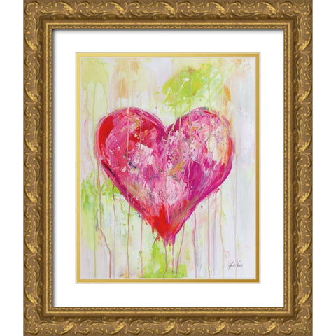 Lonely Heart Gold Ornate Wood Framed Art Print with Double Matting by Vertentes, Jeanette