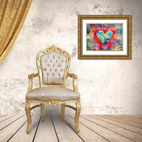 Passionate Love Gold Ornate Wood Framed Art Print with Double Matting by Vertentes, Jeanette