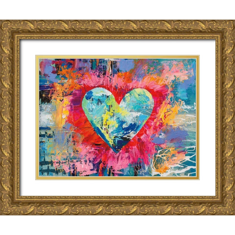 Passionate Love Gold Ornate Wood Framed Art Print with Double Matting by Vertentes, Jeanette