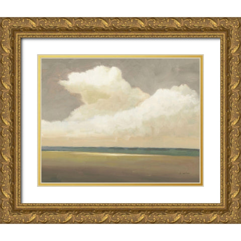 Prairie Summer Gold Ornate Wood Framed Art Print with Double Matting by Wiens, James