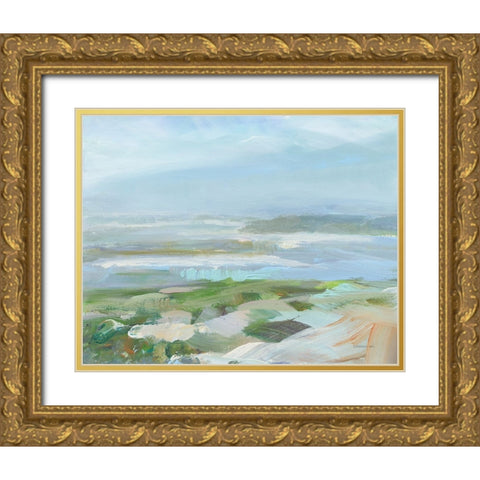 View of the Headland Gold Ornate Wood Framed Art Print with Double Matting by Nai, Danhui