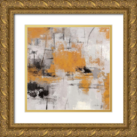 Stone Gardens III Autumn Gold Ornate Wood Framed Art Print with Double Matting by Vassileva, Silvia