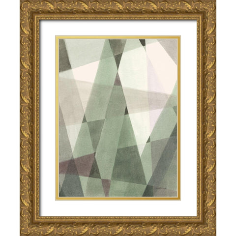 Light Angle II Reseda Gold Ornate Wood Framed Art Print with Double Matting by Nai, Danhui