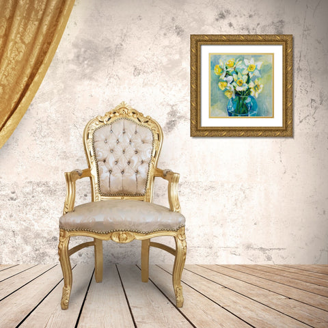 Early Blooms Gold Ornate Wood Framed Art Print with Double Matting by Vertentes, Jeanette