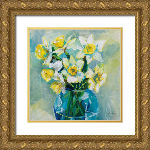 Early Blooms Gold Ornate Wood Framed Art Print with Double Matting by Vertentes, Jeanette