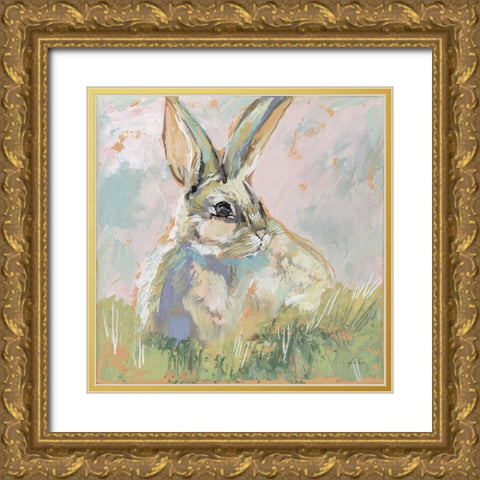 Bugsy Neutral Gold Ornate Wood Framed Art Print with Double Matting by Vertentes, Jeanette