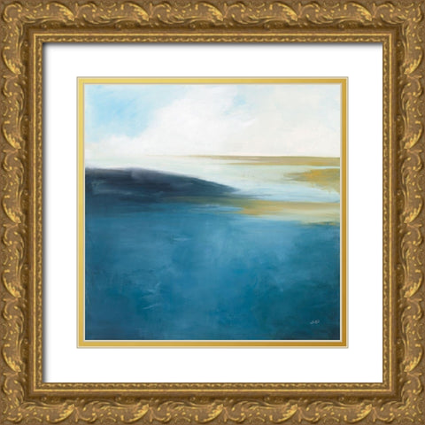 Subtle Sea Gold Ornate Wood Framed Art Print with Double Matting by Purinton, Julia