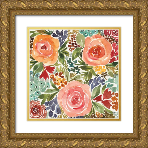Ode to Spring I Gold Ornate Wood Framed Art Print with Double Matting by Warrick, Cheryl