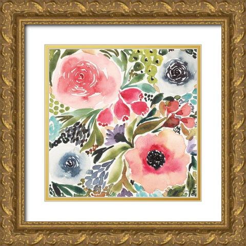 Ode to Spring III Gold Ornate Wood Framed Art Print with Double Matting by Warrick, Cheryl