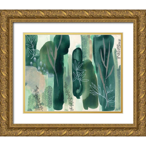 Hidden Forest Gold Ornate Wood Framed Art Print with Double Matting by Horn, Laura