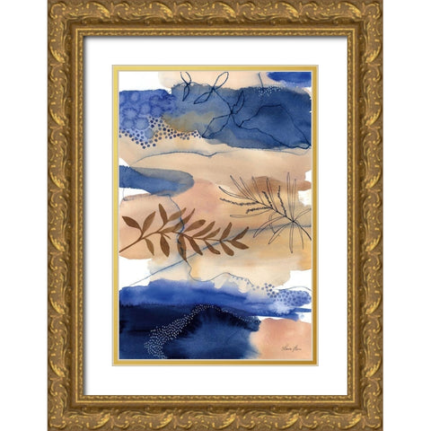 The Branch and the River Gold Ornate Wood Framed Art Print with Double Matting by Horn, Laura