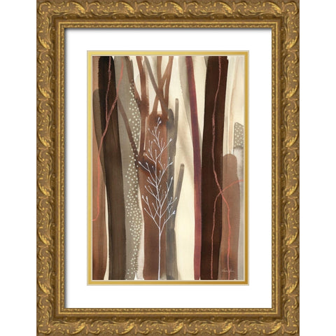 Woodland Awakening Gold Ornate Wood Framed Art Print with Double Matting by Horn, Laura