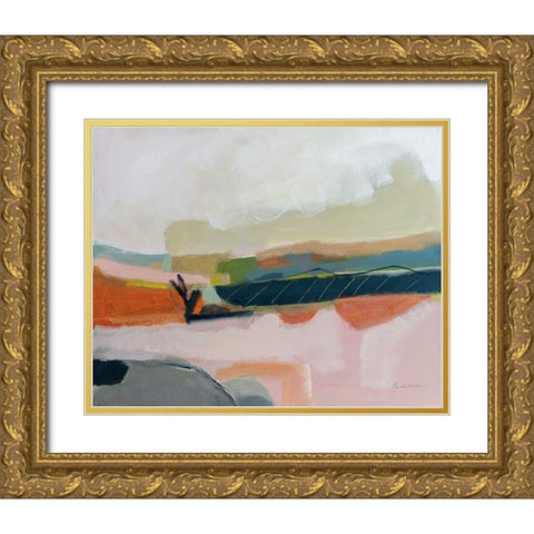 Fortunate Isles Gold Ornate Wood Framed Art Print with Double Matting by Munger, Pamela