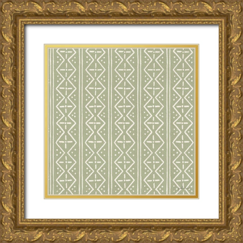 Mushroom Madness Pattern IVC Gold Ornate Wood Framed Art Print with Double Matting by Penner, Janelle