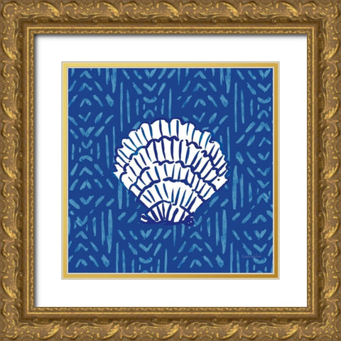 Salty Waves VIII Gold Ornate Wood Framed Art Print with Double Matting by Charro, Mercedes Lopez