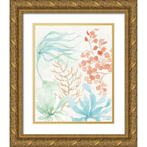 Seaside IV Gold Ornate Wood Framed Art Print with Double Matting by Grove, Beth
