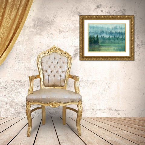 Around the Point Gold Ornate Wood Framed Art Print with Double Matting by Nai, Danhui