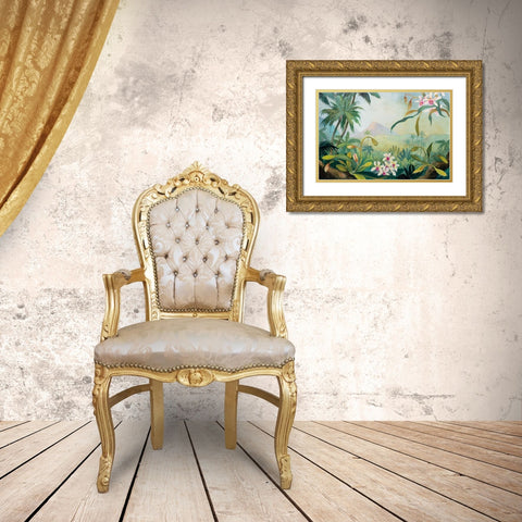 Dreamy Tropics Gold Ornate Wood Framed Art Print with Double Matting by Purinton, Julia