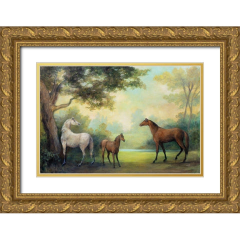 Near the Pasture Gold Ornate Wood Framed Art Print with Double Matting by Purinton, Julia