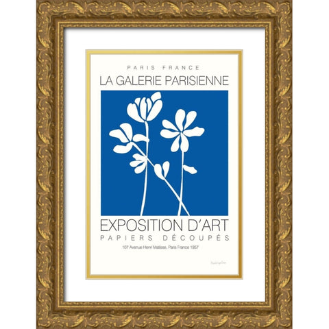 Fleurs de Matisse II Gold Ornate Wood Framed Art Print with Double Matting by Charro, Mercedes Lopez