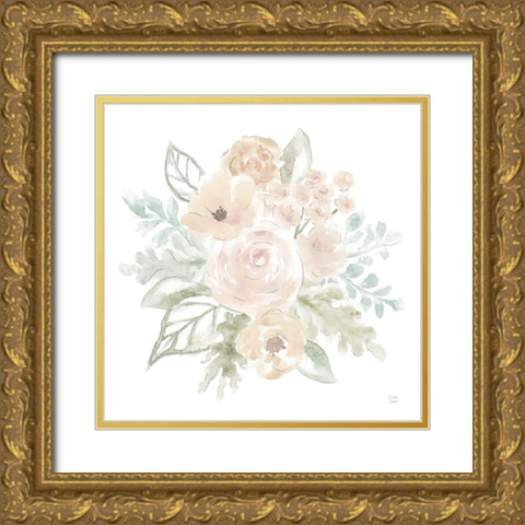 World Tour XIII Neutral Gold Ornate Wood Framed Art Print with Double Matting by June, Dina
