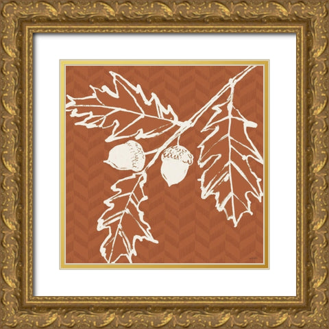 Autumn Tones V Gold Ornate Wood Framed Art Print with Double Matting by Tavoletti, Anne
