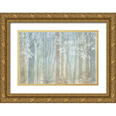 Woodland Love I Gold Ornate Wood Framed Art Print with Double Matting by Grove, Beth