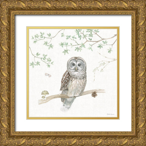 Woodland Love IV Gold Ornate Wood Framed Art Print with Double Matting by Grove, Beth
