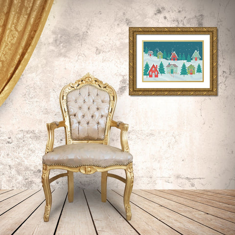 Falala I Gold Ornate Wood Framed Art Print with Double Matting by Graham, Gia