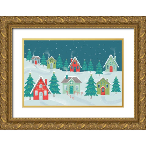 Falala I Gold Ornate Wood Framed Art Print with Double Matting by Graham, Gia