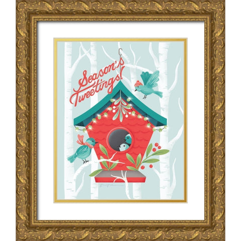 Falala III Gold Ornate Wood Framed Art Print with Double Matting by Graham, Gia