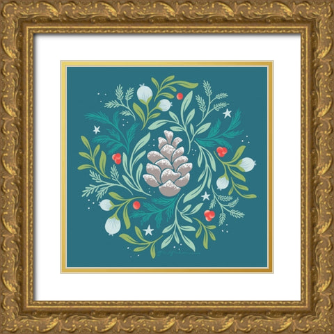 Falala VI Gold Ornate Wood Framed Art Print with Double Matting by Graham, Gia