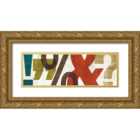 Punctuated II Gold Ornate Wood Framed Art Print with Double Matting by Mullan, Michael