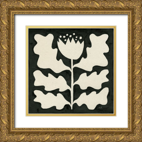 Delighted I Gold Ornate Wood Framed Art Print with Double Matting by Hershey, Moira