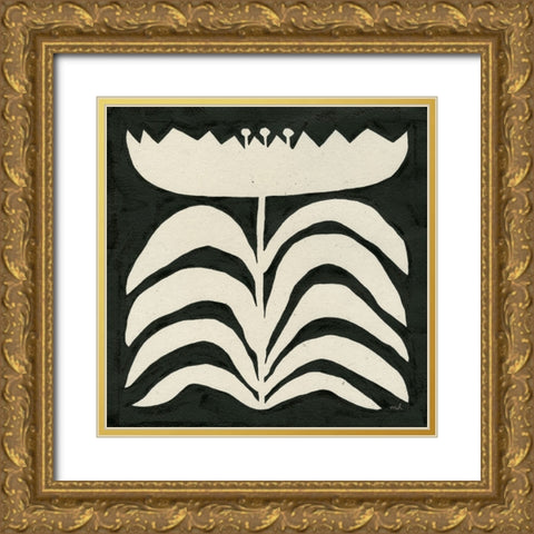 Delighted II Gold Ornate Wood Framed Art Print with Double Matting by Hershey, Moira