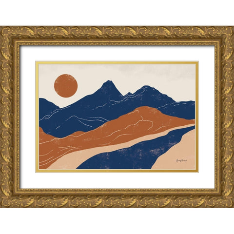Colorful Peru Trails Gold Ornate Wood Framed Art Print with Double Matting by Thorns, Becky