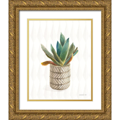 Desert Greenhouse XIII Subtle Gold Ornate Wood Framed Art Print with Double Matting by Nai, Danhui