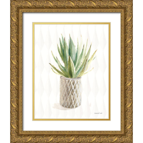 Desert Greenhouse XIX Gold Ornate Wood Framed Art Print with Double Matting by Nai, Danhui