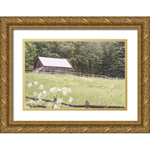 Summer Farm I Gold Ornate Wood Framed Art Print with Double Matting by Schlabach, Sue