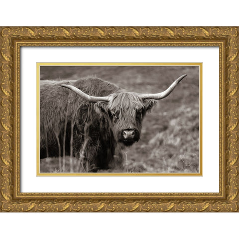 Highland Spring Gold Ornate Wood Framed Art Print with Double Matting by Larson, Nathan