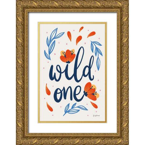 Bold Bright I Gold Ornate Wood Framed Art Print with Double Matting by Thorns, Becky