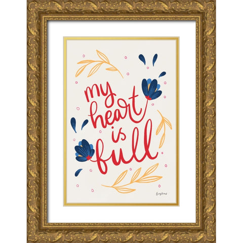 Bold Bright II Gold Ornate Wood Framed Art Print with Double Matting by Thorns, Becky