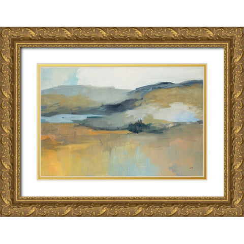 Folded Hills Gold Ornate Wood Framed Art Print with Double Matting by Purinton, Julia