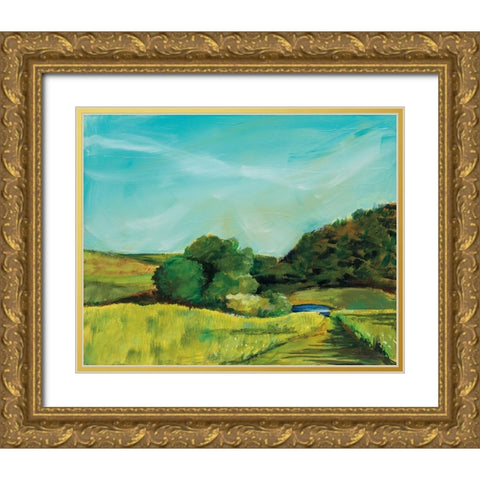 View from Rock Hill Gold Ornate Wood Framed Art Print with Double Matting by Schlabach, Sue