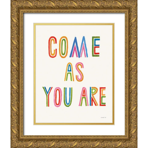 Come As You Are Gold Ornate Wood Framed Art Print with Double Matting by Nai, Danhui