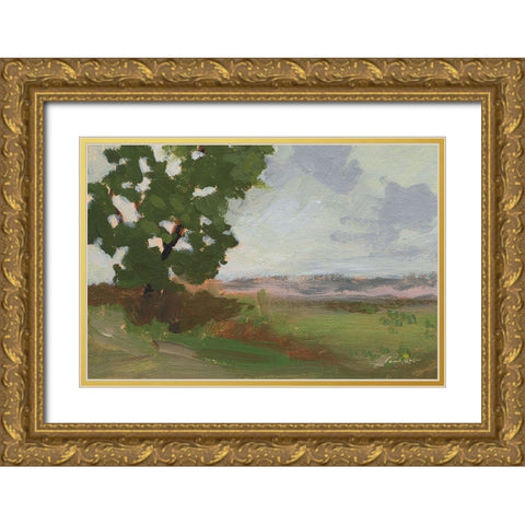 East of Spring Hill Gold Ornate Wood Framed Art Print with Double Matting by Munger, Pamela
