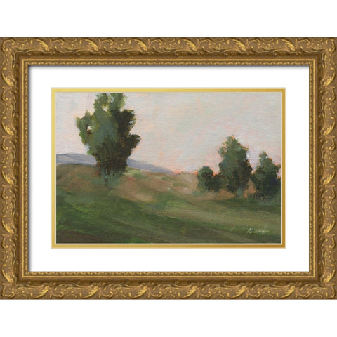 Tree Family Gold Ornate Wood Framed Art Print with Double Matting by Munger, Pamela