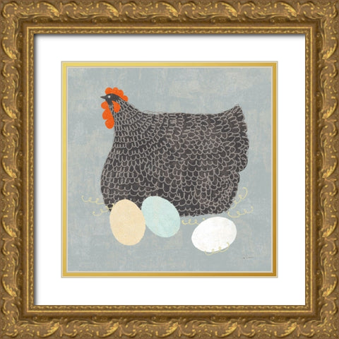 Fresh Eggs II No Words Gold Ornate Wood Framed Art Print with Double Matting by Schlabach, Sue