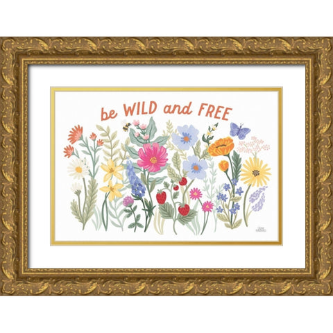 Wild Meadow I Gold Ornate Wood Framed Art Print with Double Matting by Marshall, Laura