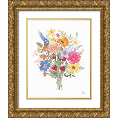 Wild Meadow V Gold Ornate Wood Framed Art Print with Double Matting by Marshall, Laura